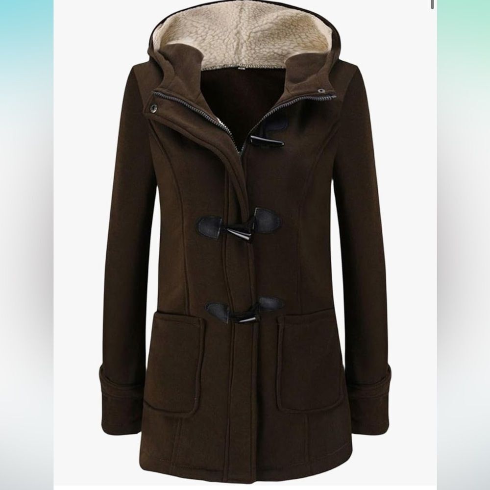 Vintage Women’s Fleece Thicken Coat Fuzzy Sherpa Lined Windproof Parkas Size S